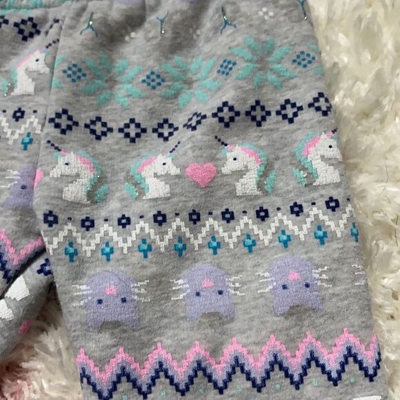 Oshkosh fleece gray pants 12m - Picture 2 of 3